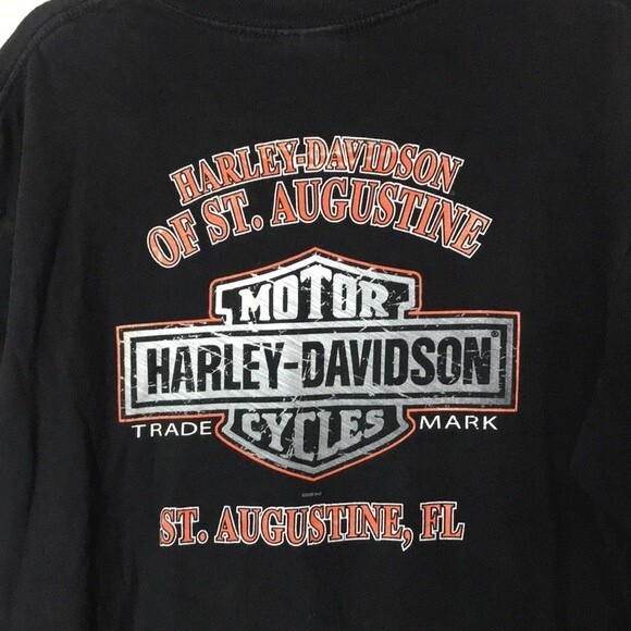Harley Davidson St Augustine ride hard or stay home T-shirt size XL 2009 - Picture 10 of 12